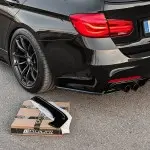 WR Galinio Bamperio Spliteriai, komplektas skirtas BMW F30 / F31 su M Pack, juodi blizgūs