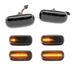 LED Dinaminiai Posūkiai ant sparnų, komplektas skirtas Audi A3 / A4 / A6, tamsinti