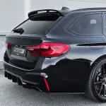 WR Galinio Bamperio Spliteriai, komplektas skirtas BMW G30, G31 / F10, F11, juodi blizgūs