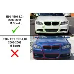 Front Bumper Splitters / Flaps, set for BMW E90 / E91 LCI M-Pack bumper, glossy black