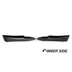 Front Bumper Splitters / Flaps, set for BMW E90 / E91 LCI M-Pack bumper, glossy black