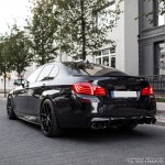 M5 style Diffuser for BMW F10 / F11 with rear M-Pack bumper, glossy black