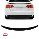 V style Bagažinės dangčio Spoileris skirtas Audi A4 B8 sedan (08-15), juodas blizgus