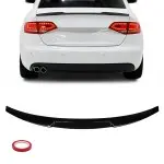 V style Bagažinės dangčio Spoileris skirtas Audi A4 B8 sedan (08-15), juodas blizgus