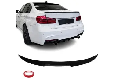 M4 style galinio dangčio spoileris skirtas BMW F30 / F80 (11-18), juodas blizgus