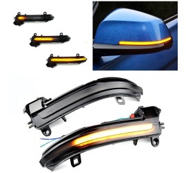 Sequential LED mirror indicators for BMW F30 / F31 / F34 (11-18), smoked 