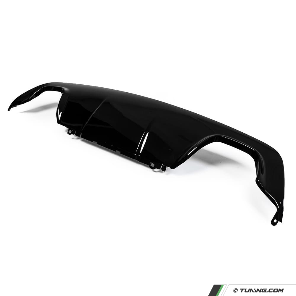 For BMW E60 / E61 Rear Bumper Diffuser, 2x2, glossy black
