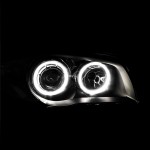 Headlights set with white angel eyes DEPO V2 for BMW E81 / E82 / E87 / E88 (04-11)