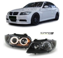 Headlights with angel eyes for BMW E90 / E91 (05-11)
