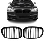 Performance priekinės grotelės, komplektas skirtas BMW F01 / F02, dvigubos, juodos blizgios