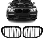 Performance priekinės grotelės, komplektas skirtas BMW F01 / F02, dvigubos, juodos blizgios