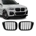Performance priekinės Grotelės, komplektas skirtas BMW G01 X3 / G02 X4 (18-21), dvigubos, juodos blizgios