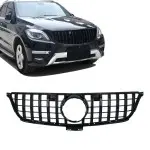 GT R Panamericana išvaizdos Priekinės Grotelės skirtos Mercedes ML W166 (11-15), juodos