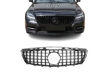 Priekinės grotelės tinkančios Mercedes-Benz CLS C218 (11-14), juodos