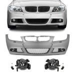 M-Pack LCI-look Front Bumper for BMW E90 / E91 PRE-LCI (05-08), with clear fog lights
