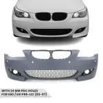 M look Priekinis Bamperis skirtas BMW E60 / E61 PRE-LCI (03-07) su 24 mm PDC angomis