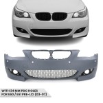 M5-inspired Front Bumper for BMW E60 / E61 PRE-LCI (03-07) with 24 mm PDC holes