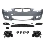 M look Priekinis Bamperis skirtas BMW E60 / E61 PRE-LCI (03-07) su 24 mm PDC angomis, su tamsintais priešrūkiniais