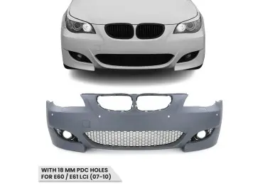 M look Priekinis Bamperis skirtas BMW E60 / E61 LCI (07-10) su 18 mm PDC angomis