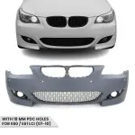 M look Priekinis Bamperis skirtas BMW E60 / E61 LCI (07-10) su 18 mm PDC angomis