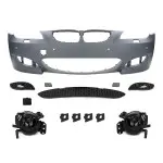 M look Priekinis Bamperis skirtas BMW E60 / E61 LCI (07-10) su 18 mm PDC angomis, su tamsintais priešrūkiniais