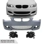 M look Priekinis Bamperis skirtas BMW E60 / E61 (03-10) be PDC angų, su tamsintais priešrūkiniais
