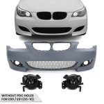 M5 look Front Bumper for BMW E60 / E61 (03-10) without PDC holes, with smoked fog lights