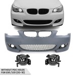 M look Priekinis Bamperis skirtas BMW E60 / E61 (03-10) be PDC angų, su skaidriais priešrūkiniais