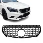 Priekinės grotelės tinkančios Mercedes CLA C117 (13-19), chromuotos + juodos