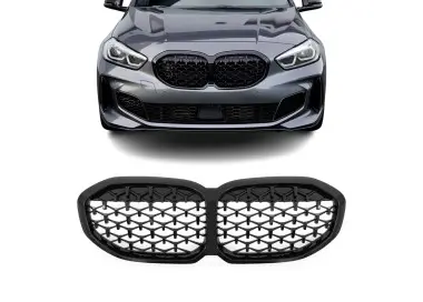 M140-style Priekinės Grotelės skirtos BMW F40 PRE-LCI (19-24), juodos blizgios