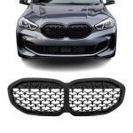 M140-style Priekinės Grotelės skirtos BMW F40 PRE-LCI (19-24), juodos blizgios