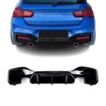 Performance Galinis Difuzorius skirtas BMW F20 / F21 LCI (15-19), M135i / M135d, juodas blizgus