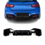 Performance Galinis Difuzorius skirtas BMW F20 / F21 LCI (15-19), M135i / M135d, juodas blizgus