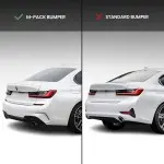 Performance Galinio Bamperio Difuzorius skirtas BMW G20 / G21 (18-22) su M-Pack, juodas blizgus