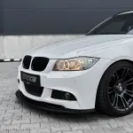 WR Priekinis Pažeminimas skirtas BMW E90 / E91 LCI M-Pack, juodas blizgus - SUSTIPRINTA VERSIJA