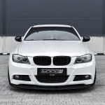 WR Priekinis Pažeminimas skirtas BMW E90 / E91 LCI M-Pack, juodas blizgus - SUSTIPRINTA VERSIJA