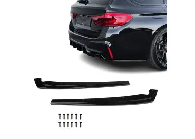 WR Galinio Bamperio Spliteriai, komplektas skirtas BMW G30, G31 / F10, F11, juodi blizgūs