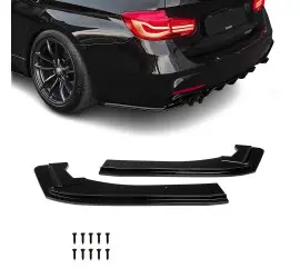 HAUER Rear Bumper Side Splitters - Flaps, set for BMW...