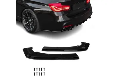 WR Galinio Bamperio Spliteriai, komplektas skirtas BMW F30 / F31 su M Pack, juodi blizgūs