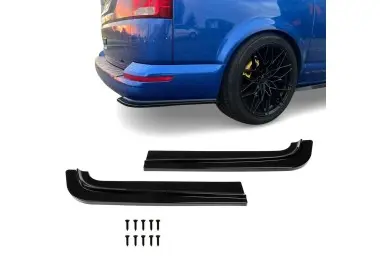 MX Galinio Bamperio Spliteriai, komplektas skirtas VW T6 / T6.1, juodi blizgūs