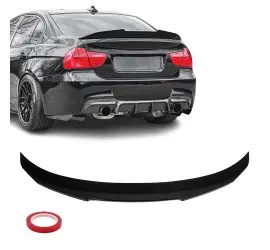 PSM style Trunk Spoiler for BMW E90, glossy black