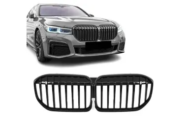 Priekinės Grotelės skirtos BMW G11 / G12 LCI (19-22), juodos blizgios