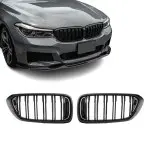 Performance priekinės Grotelės skirtos BMW G32 GT PRE-LCI (17-20), Dvigubos, juodos blizgios
