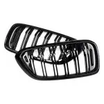 Performance priekinės Grotelės skirtos BMW G32 GT PRE-LCI (17-20), Dvigubos, juodos blizgios