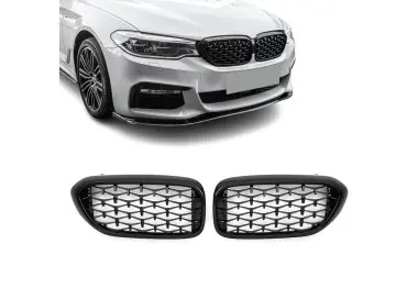 Diamond priekinės Grotelės tinkančios BMW G30 / G31 (17-20), juodos blizgios