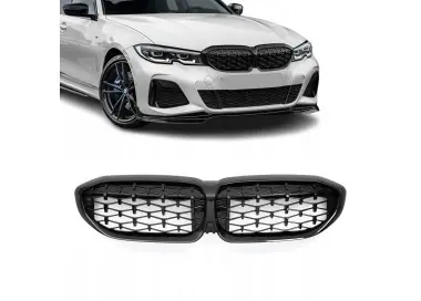 M340-look priekinės Grotelės skirtos BMW G20 / G21 (18-22), juodos blizgios