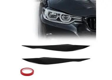 Priekinių Žibintų Apdailos komplektas skirtas BMW F30 / F31, juodos blizgios