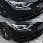 Priekinių Žibintų Apdailos komplektas skirtas BMW F30 / F31, juodos blizgios