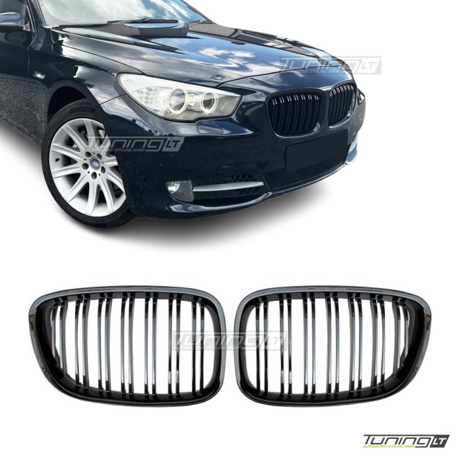 Performance kidney grille for BMW F07 (09-17), glossy black 