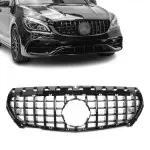 Priekinės grotelės tinkančios Mercedes CLA C117 (13-19), juodos blizgios